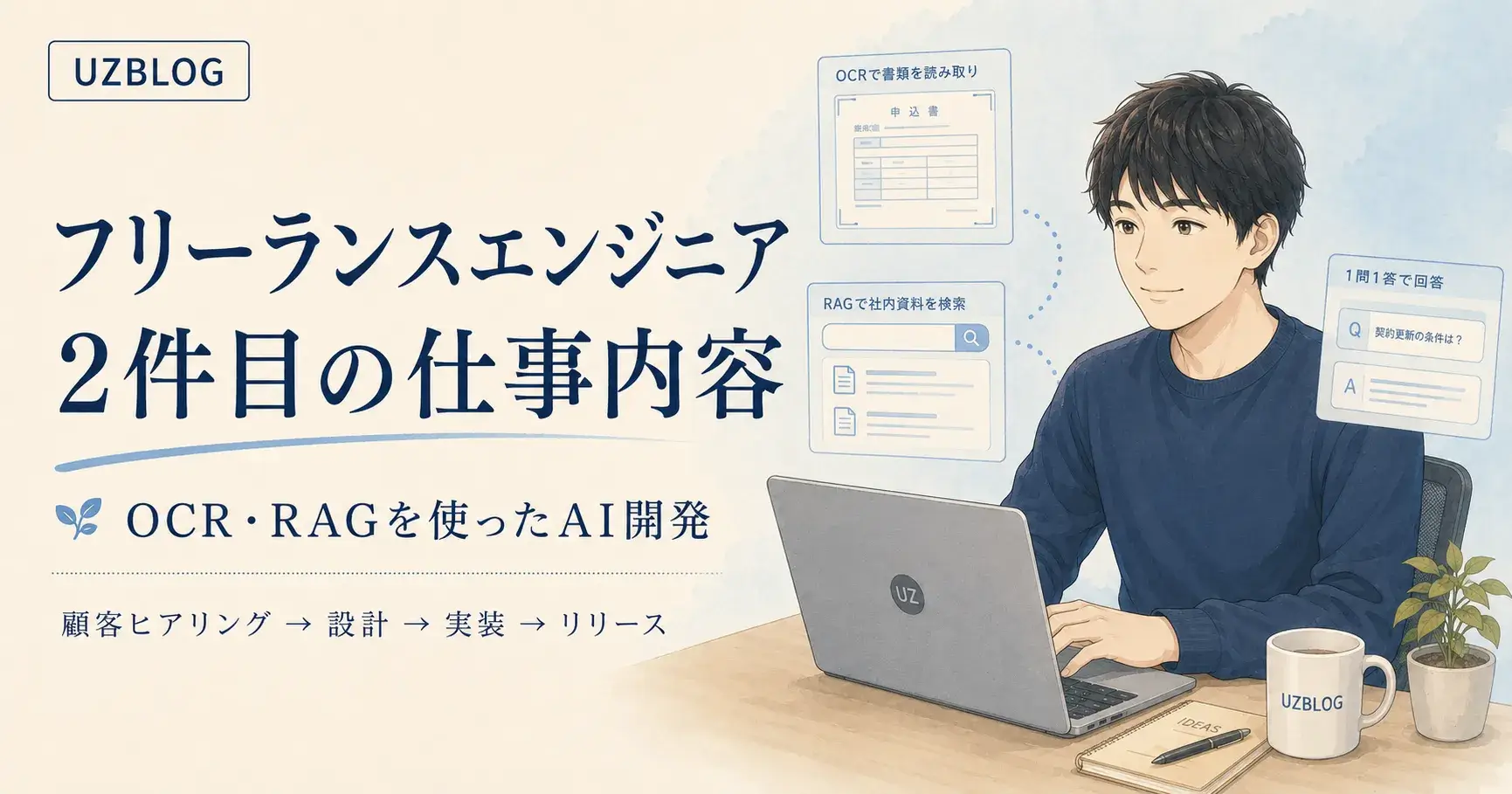 フリーランスエンジニアのAI案件はどんな仕事？2件目で担当したOCR・RAG開発